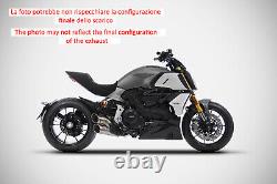 Échappement Zard Racing en acier inoxydable Euro4 pour Ducati Diavel 1260 2020-21