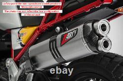 Échappement Zard en acier inoxydable-acier pour Moto Guzzi V85 Tt 2019
