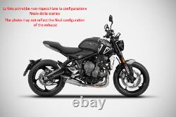 Échappement complet Zard en acier inoxydable Racing pour Triumph Trident 660 2021 2023