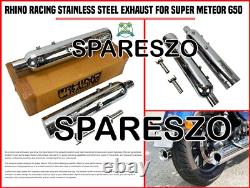 Échappement en acier inoxydable Rhino Racing compatible avec Royal Enfield Super Meteor 650
