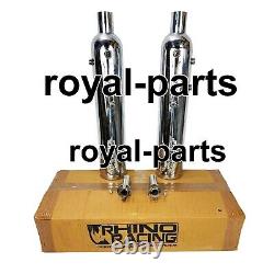 Échappement en acier inoxydable Rhino Racing compatible avec Royal Enfield Super Meteor 650