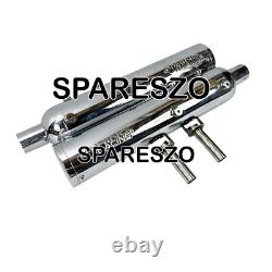 Échappement en acier inoxydable Rhino Racing compatible avec Royal Enfield Super Meteor 650