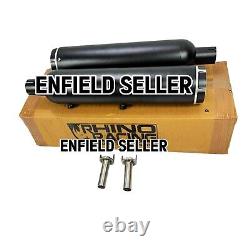 Échappement en acier inoxydable Rhino Racing, noir, adapté pour Royal Enfield Shotgun 650