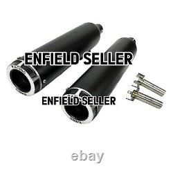 Échappement en acier inoxydable Rhino Racing, noir, adapté pour Royal Enfield Shotgun 650