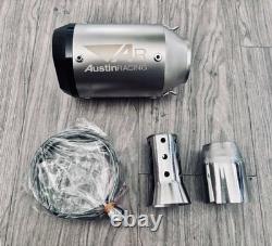 Échappement universel Austin Racing 51 mm en acier inoxydable finition argentée neuf