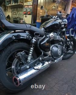 Échappements Rhino Racing V2 (acier inoxydable) pour Royal Enfield Super Meteor 650