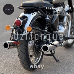 Échappements Rhino Racing pour Royal Enfield Classic 650 V2 (acier inoxydable)