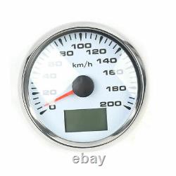 Ensemble de 6 jauges de course classiques Motor Meter Racing - Compteur de vitesse avec plaque en acier inoxydable blanche