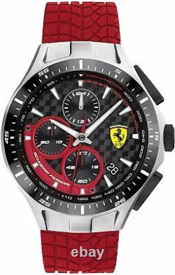 Ferrari Scuderia Race Day Chrono Cadran Rouge Quartz Silicon 0830697 Montre Homme