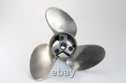 Hélice de course en acier inoxydable à ajustement automatique Johnson Evinrude 15 Spline RH Hélice de course en acier inoxydable à ajustement automatique Johnson Evinrude 15 Spline RH