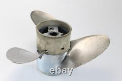 Hélice de course en acier inoxydable à ajustement automatique Johnson Evinrude 15 Spline RH Hélice de course en acier inoxydable à ajustement automatique Johnson Evinrude 15 Spline RH