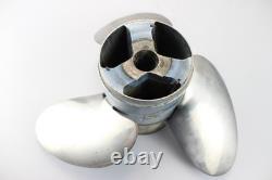 Hélice de course en acier inoxydable à ajustement automatique Johnson Evinrude 15 Spline RH Hélice de course en acier inoxydable à ajustement automatique Johnson Evinrude 15 Spline RH