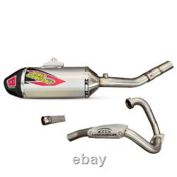 Kit d’échappement complet de course en acier inoxydable avec embout en carbone pour Kawasaki KLX 230