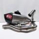 Kit D&rsquo;&eacute;chappement Complet De Course En Acier Inoxydable, Carbone Argent&eacute; Pour Kawasaki Klx 230