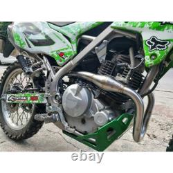 Kit d’échappement complet de course en acier inoxydable, carbone argenté pour Kawasaki KLX 230