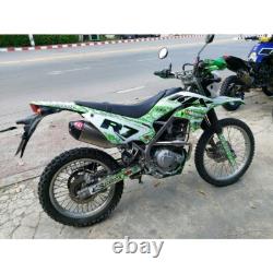 Kit d’échappement complet de course en acier inoxydable, carbone argenté pour Kawasaki KLX 230