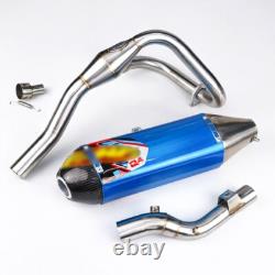 Kit de tuyau de course complet en acier inoxydable et carbone bleu pour Kawasaki Klx 230