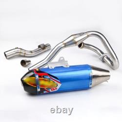 Kit de tuyau de course complet en acier inoxydable et carbone bleu pour Kawasaki Klx 230