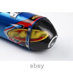 Kit de tuyau de course complet en acier inoxydable et carbone bleu pour Kawasaki Klx 230