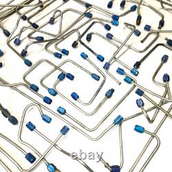 Lot de raccords AN en acier inoxydable, conduites de carburant SS, utilisé, course vintage