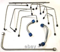 Lot de raccords AN en acier inoxydable, conduites de carburant SS, utilisé, course vintage