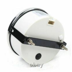 MOTOR METER RACING Ensemble classique de 6 cadrans compteur de vitesse plaque en acier inoxydable blanche