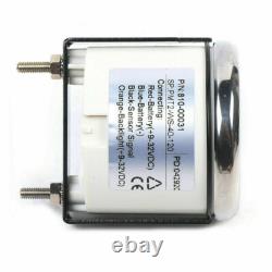 MOTOR METER RACING Ensemble classique de 6 cadrans compteur de vitesse plaque en acier inoxydable blanche