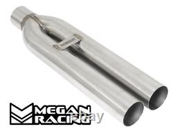 Megan Racing Universal 3 Vip Échappement avec Embouts droits à souder de style Blast Pipes