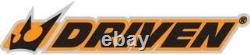 Miroir de guidon droit en acier inoxydable rouge Driven Racing Halo DHBMR-RD