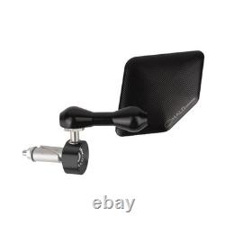 Miroir de guidon en acier inoxydable Driven Racing Halo noir, gauche DHBML-BK