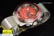 Montre Chronographe Invicta Homme 50mm Rouge Avec Cadran En Acier Inoxydable Et Bracelet En Maille