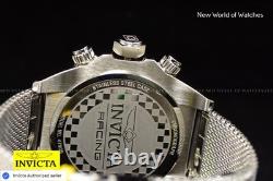 Montre Chronographe Invicta Homme 50mm Rouge avec Cadran en Acier Inoxydable et Bracelet en Maille
