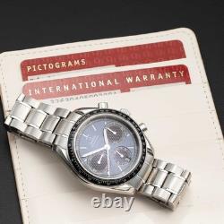 Montre Omega Speedmaster Racing 40 mm en acier inoxydable cadran bleu BOÎTE & PAPIERS