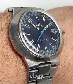 Montre automatique vintage Omega Dynamic cadran de course mouvement en acier inoxydable suisse