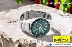 Montre bracelet chronographe de course pour homme Invicta de 44mm avec cadran vert en acier inoxydable