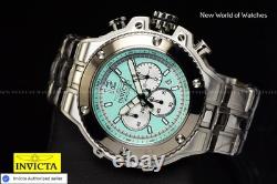 Montre chronographe Invicta pour homme de 56 mm, cadran turquoise RACING, acier inoxydable