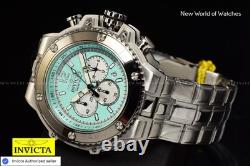 Montre chronographe Invicta pour homme de 56 mm, cadran turquoise RACING, acier inoxydable