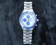 Montre Chronographe Pour Homme Endless Racing Avec Bracelet En Acier Inoxydable Et Cadran Bleu Jdm