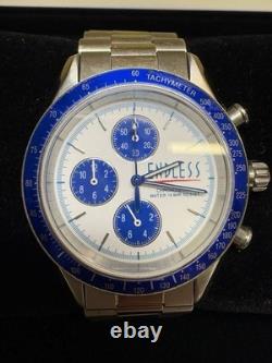 Montre chronographe pour homme Endless Racing avec bracelet en acier inoxydable et cadran bleu JDM