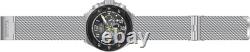 Montre de course pour homme en acier inoxydable de 48 mm avec cadran noir et gris, quartz VD53