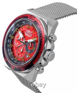 Montre pour homme Invicta Racing Chronographe Quartz Acier Inoxydable Cadran Rouge 47900