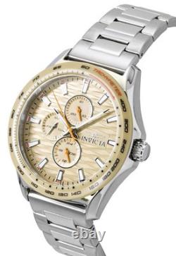 Montre pour homme Invicta Racing GMT en acier inoxydable cadran sable Quartz 47552 50M