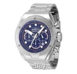 Montre pour homme Invicta Racing RedLine en acier inoxydable avec cadran bleu de 48 mm à quartz