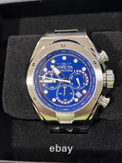 Montre pour homme Invicta Racing RedLine en acier inoxydable avec cadran bleu de 48 mm à quartz