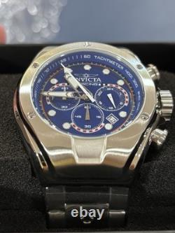 Montre pour homme Invicta Racing RedLine en acier inoxydable avec cadran bleu de 48 mm à quartz