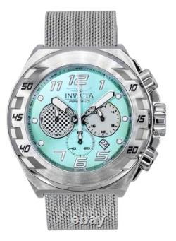 Montre pour homme Invicta Racing en acier inoxydable avec cadran turquoise Quartz 47202