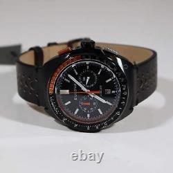 Montre pour hommes Bulova Quartz Racing Chronograph Cadran noir Bracelet en cuir 98B428