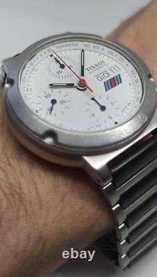 Mouvement automatique Tissot Martini Racing vintage en acier inoxydable super rare