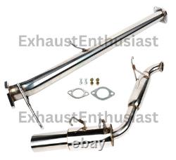 Muffler d'échappement arrière en acier inoxydable Megan Racing compatible avec Miata MX5 89-93 1.6L