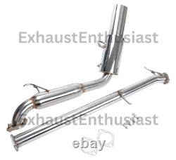 Muffler d'échappement arrière en acier inoxydable Megan Racing compatible avec Miata MX5 89-93 1.6L